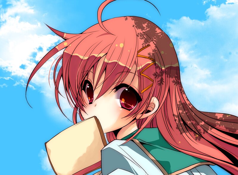 anime girl with red hair