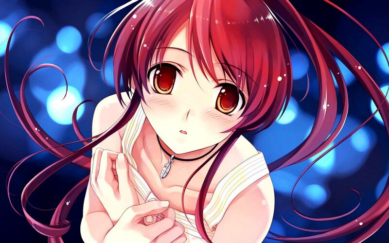 anime girl with red hair