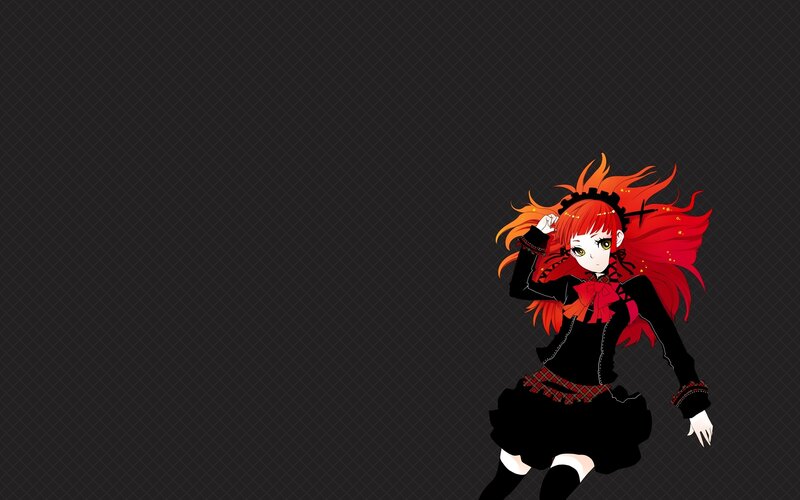 anime girl with red hair