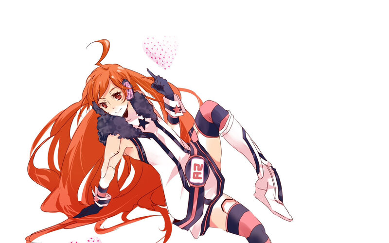 anime girl with red hair