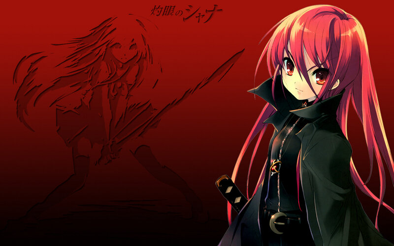 Anime girl with red hair and sword