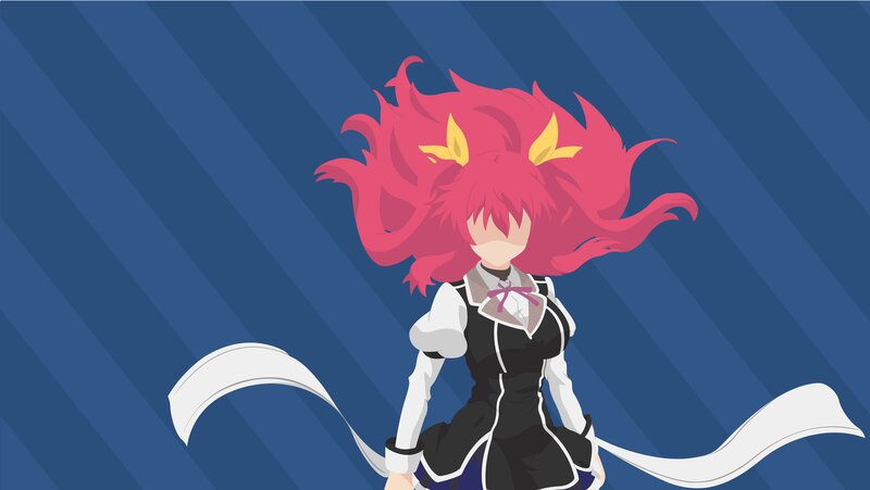 Anime Girl with Red Hair — Blue, Dynamic