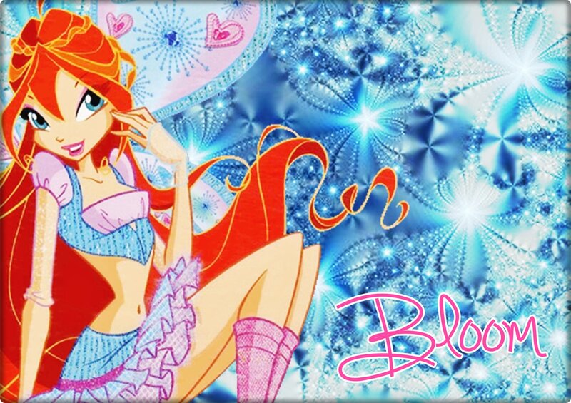 Anime Girl with Red Hair — Blue, Magical