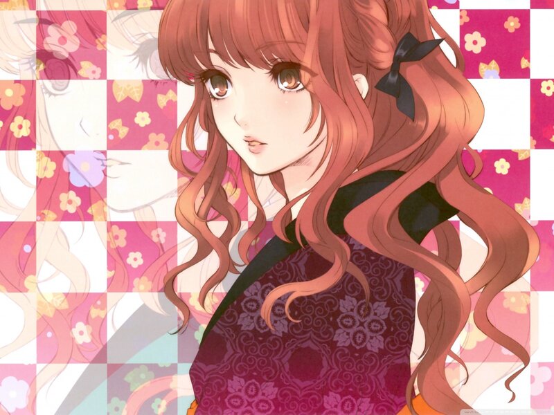 Anime Girl with Red Hair — Calm, Manga