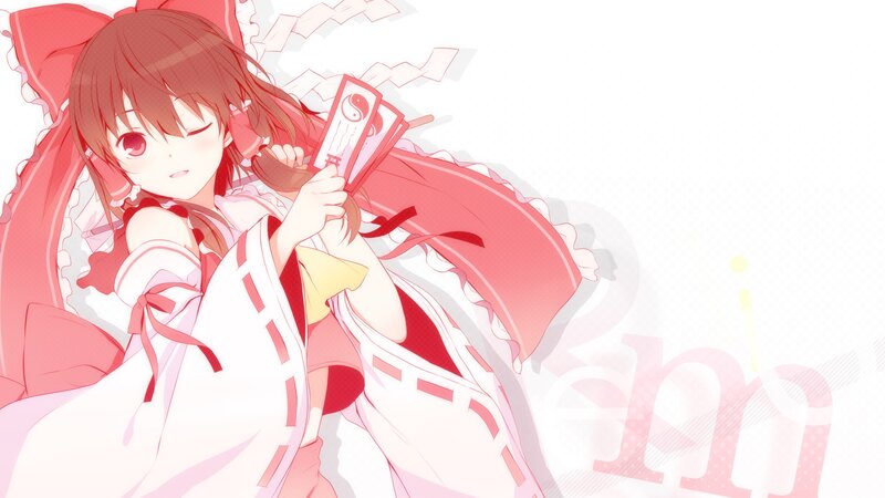 Anime Girl with Red Hair — Calm, Red Bow