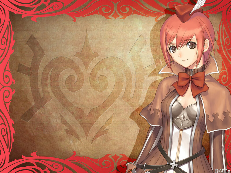 Anime Girl with Red Hair — Calm, Red Feather