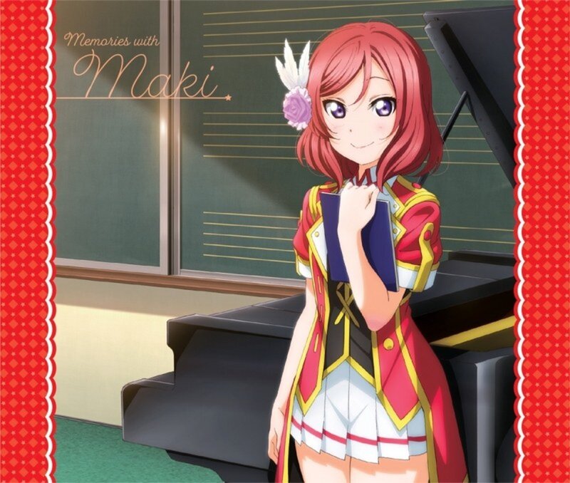 Anime Girl with Red Hair — Cheerful, Piano
