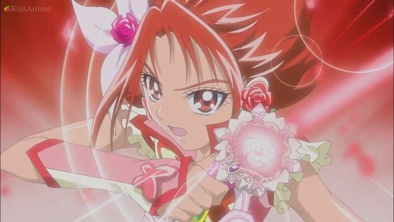 Anime Girl with Red Hair — Dramatic, Flower Accessory