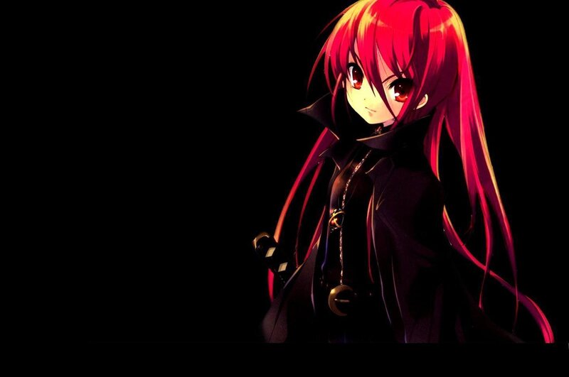 Anime Girl with Red Hair — Dramatic, Long Hair, Coat