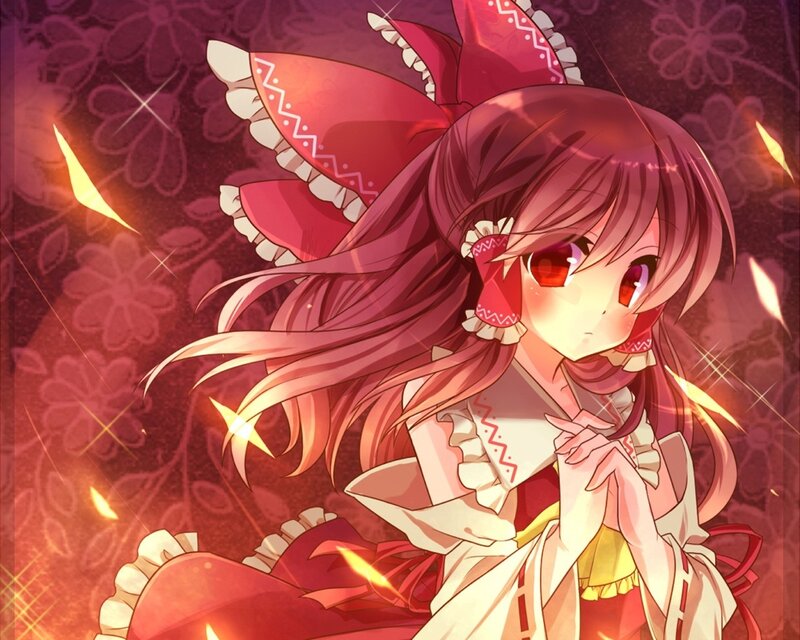 Anime Girl with Red Hair — Dramatic, Red Bow