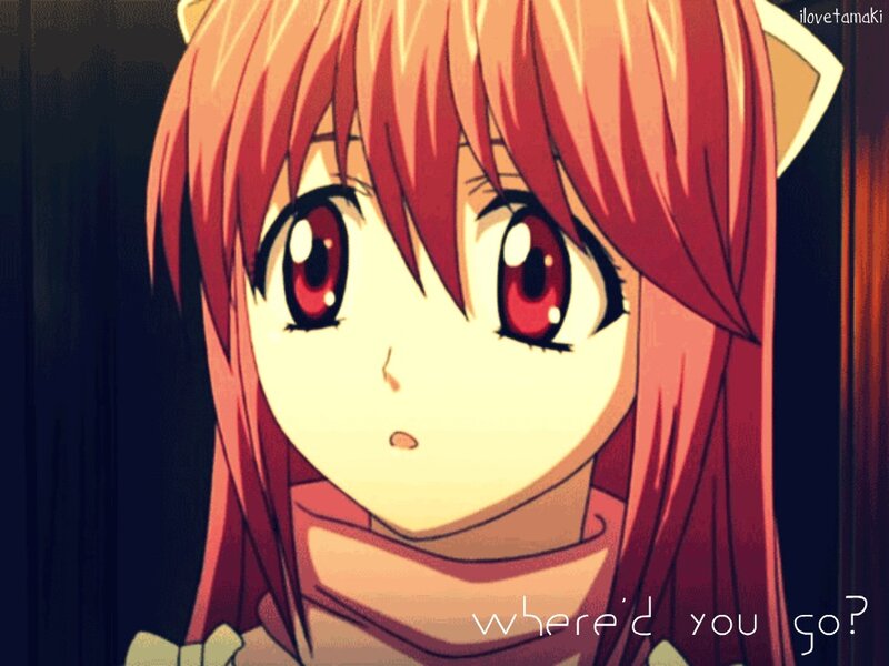 Anime Girl with Red Hair — Dramatic, Red Eyes