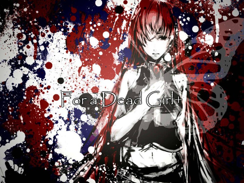 Anime Girl with Red Hair — Dramatic, Somber