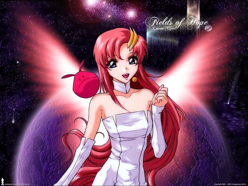 Anime Girl with Red Hair — Dramatic, Space