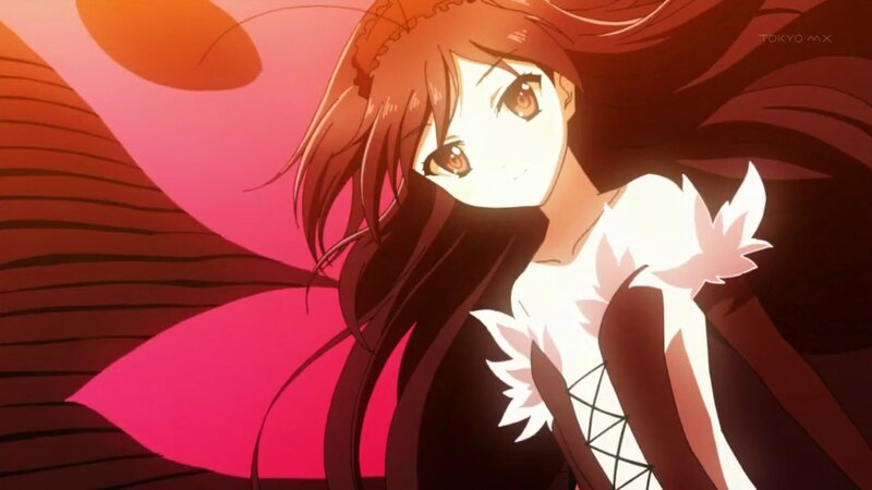 Anime Girl with Red Hair — Dramatic, Sunset, Long Hair