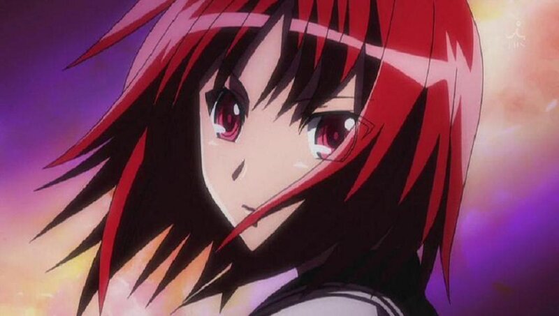 Anime Girl with Red Hair — Dramatic, Sunset, Red Hair