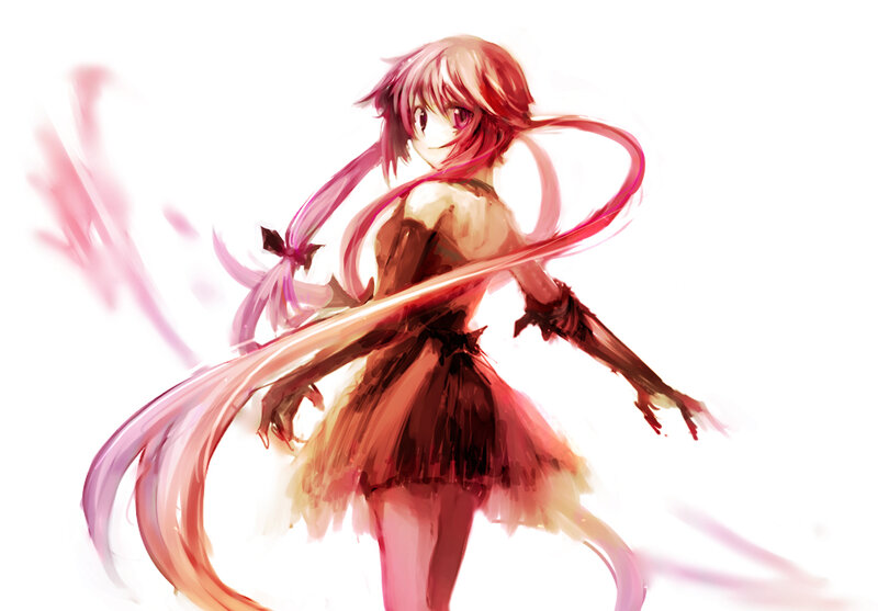 Anime Girl with Red Hair — Dynamic