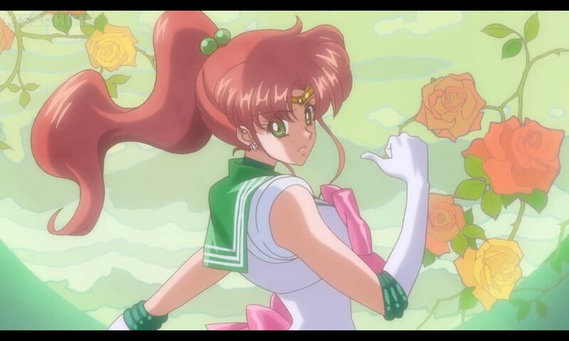 Anime Girl with Red Hair — Green, Calm