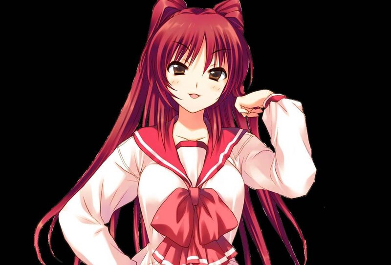 Anime Girl with Red Hair — Neutral