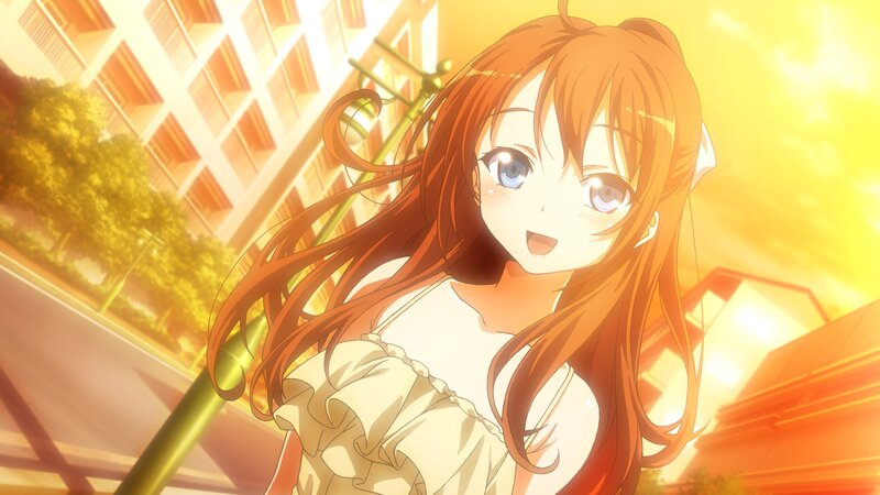 Anime Girl with Red Hair — Orange, Bright, Warm