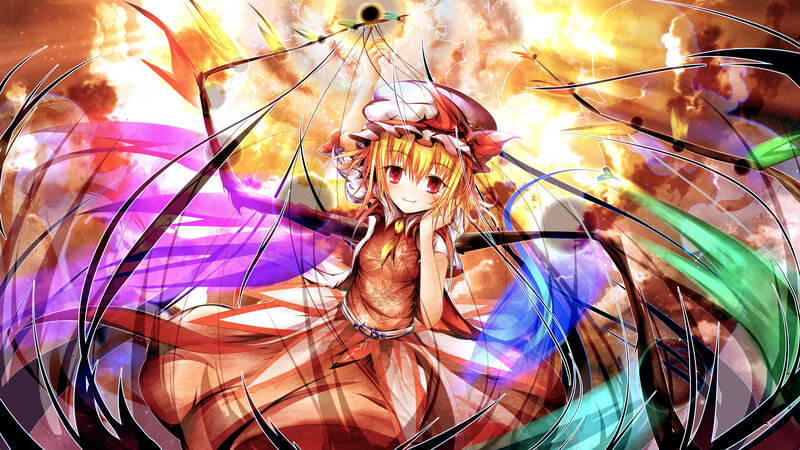 Anime Girl with Red Hair — Orange, Dramatic