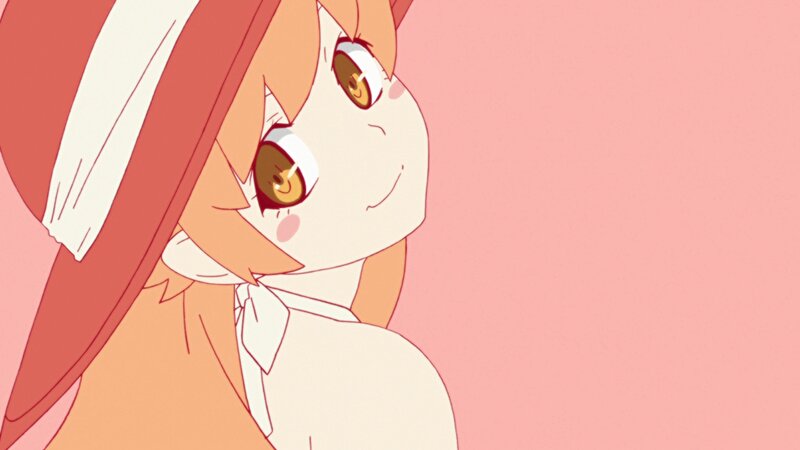 Anime Girl with Red Hair — Pink, Cheerful