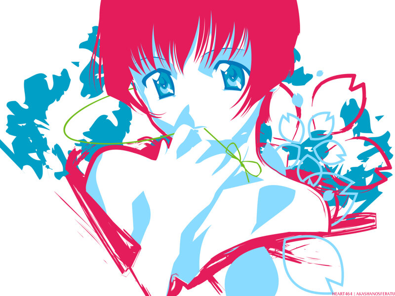 Anime Girl with Red Hair — Playful, Digital Art