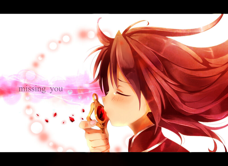 Anime Girl with Red Hair — Sentimental