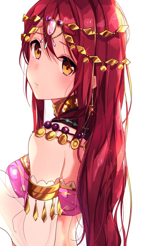 Anime Girl with Red Hair — Serene, Jewelry