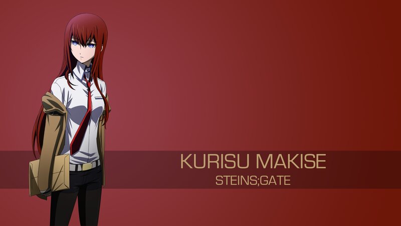 Anime Girl with Red Hair — Serious, School Uniform
