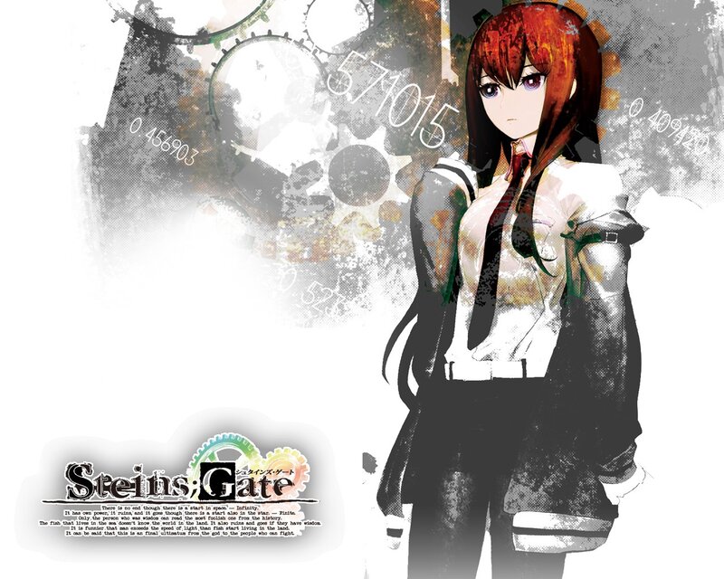 Anime Girl with Red Hair — White, Dramatic, Gears