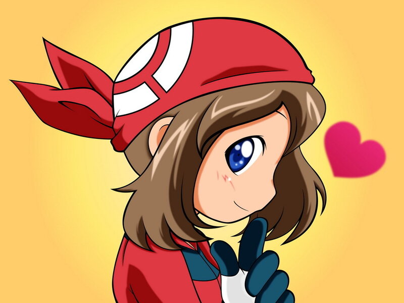 Anime Girl with Red Hat — Yellow