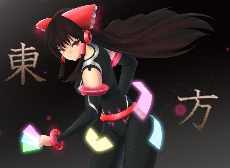Anime Girl with Red Headphones