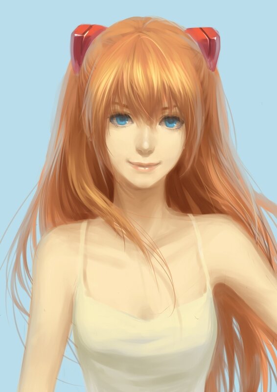 anime girl with red horns