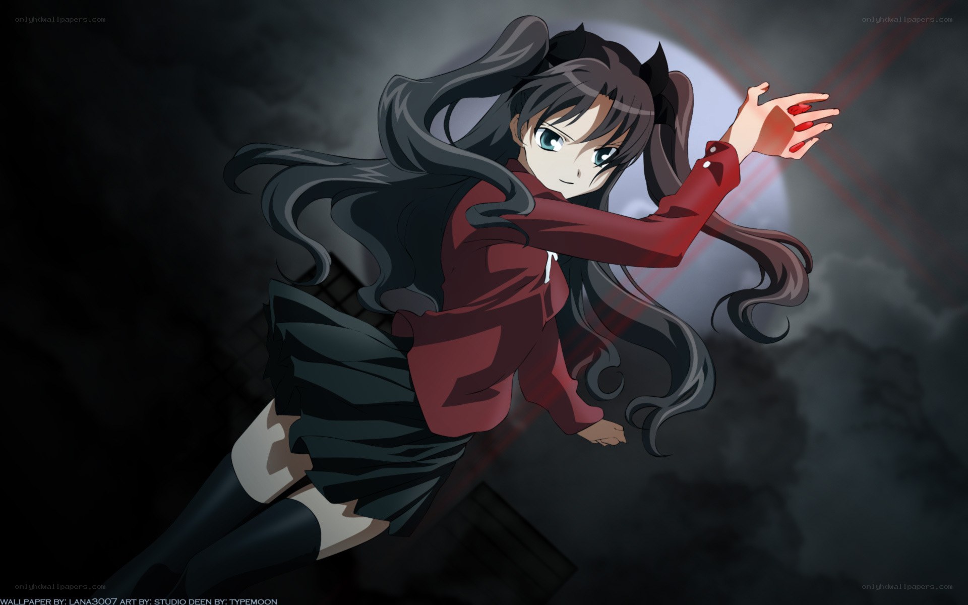 anime girl with red jacket
