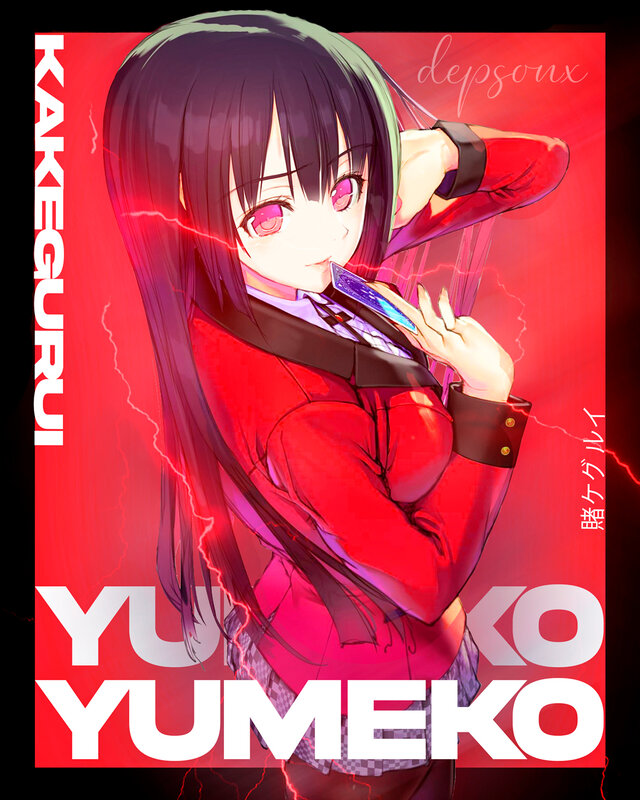 Anime Girl with Red Jacket — Dramatic, Manga