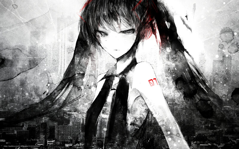 anime girl with red markings