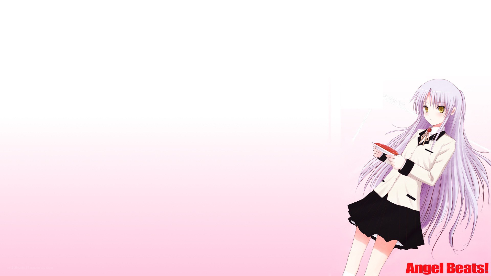 anime girl with red object