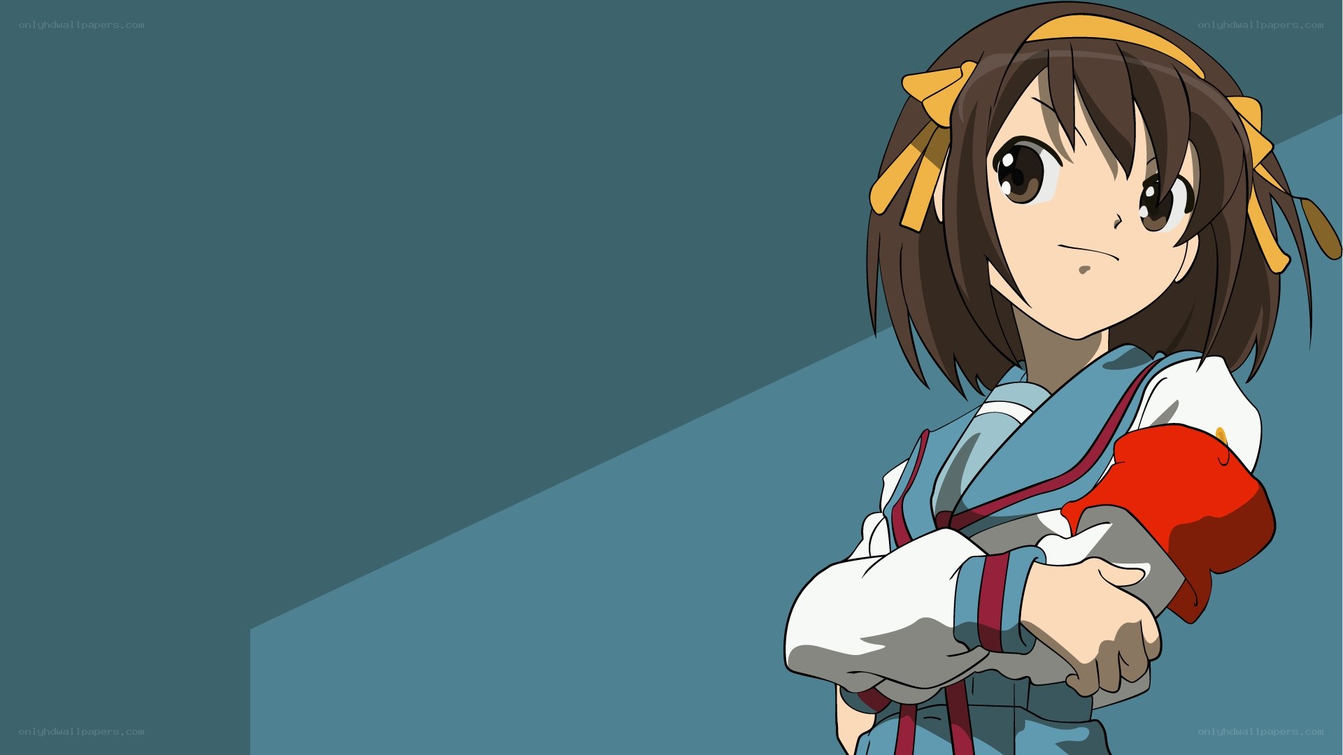 anime girl with red object