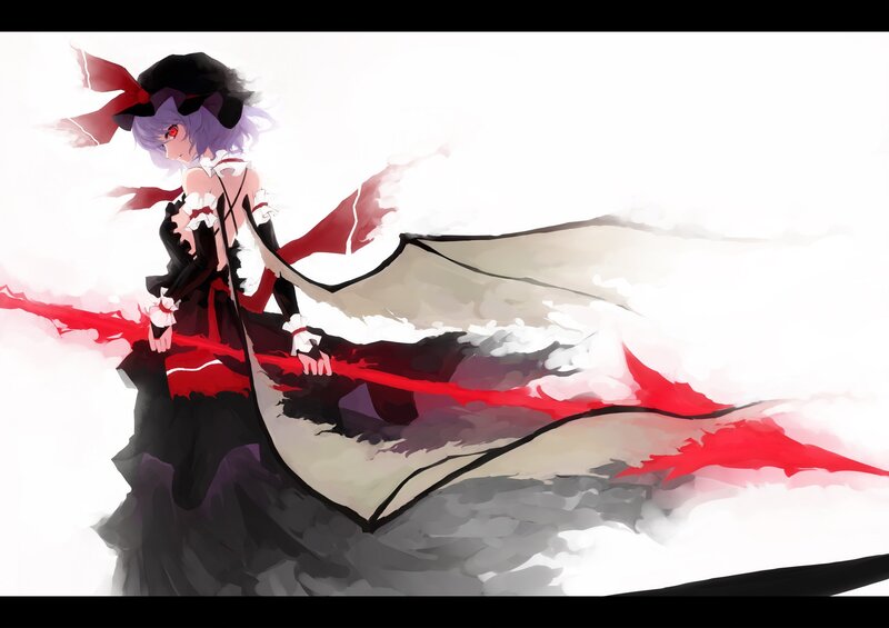 anime girl with red ribbon