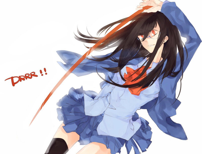 anime girl with red ribbon