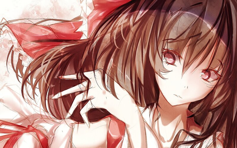 anime girl with red ribbon