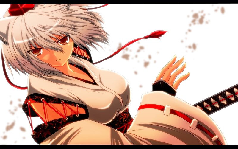 anime girl with red ribbon