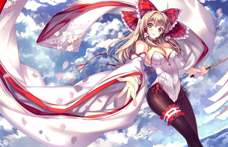 anime girl with red ribbon