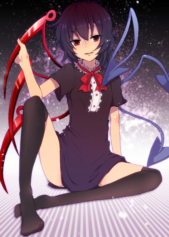 anime girl with red ribbon