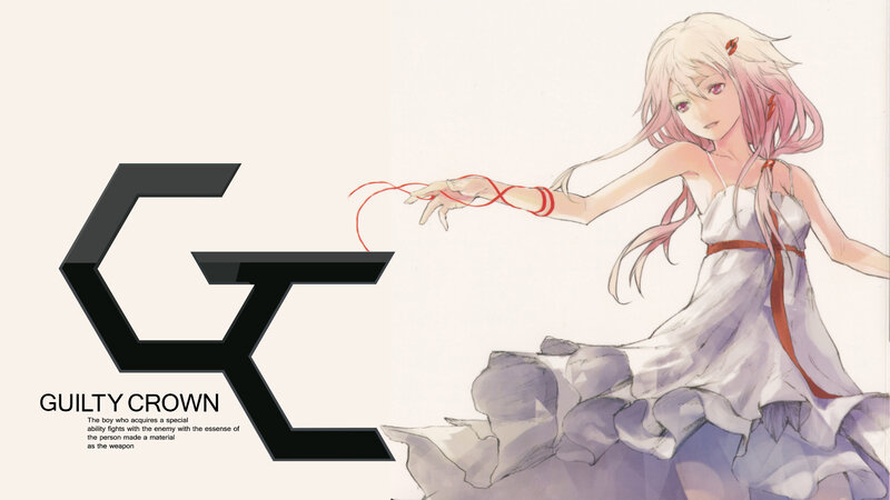 Anime Girl with Red Ribbons — White