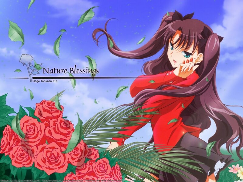 Anime Girl with Red Roses — Serene