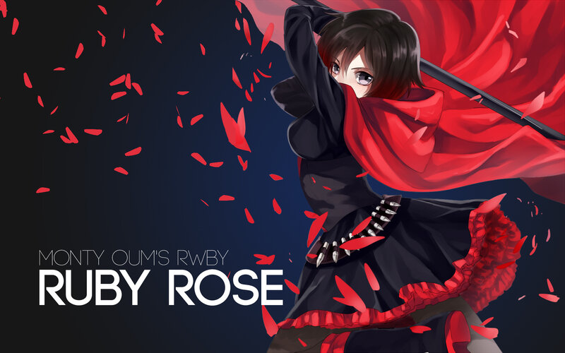 Anime Girl with Red Scarf — Black, Dramatic, Sword