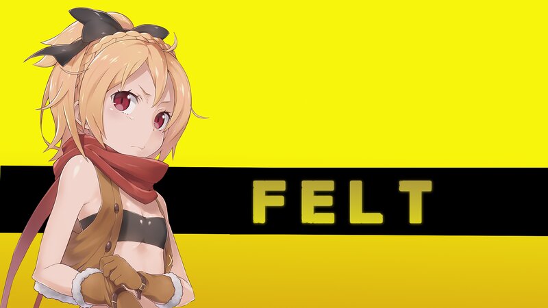 Anime Girl with Red Scarf — Yellow, Neutral