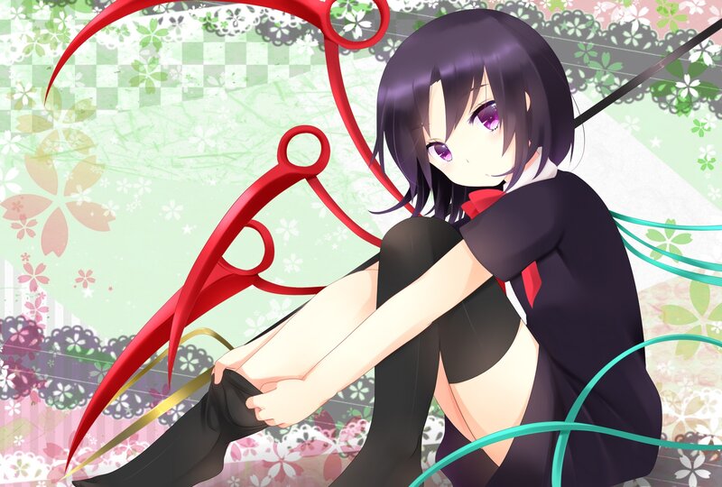 Anime girl with red scythe