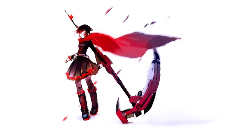 anime girl with red scythe